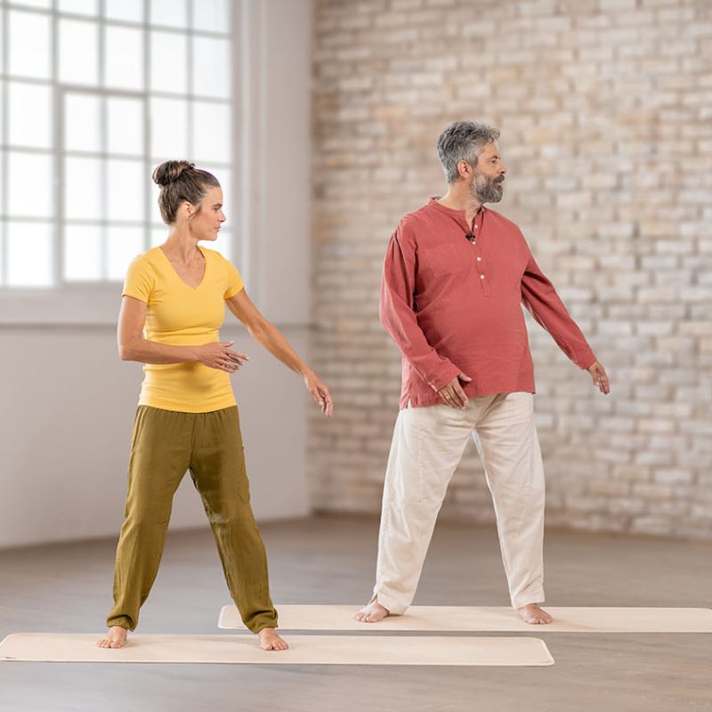 Qigong Trainer Stooß leitet eine Qigong-Einheit an - Onlinekurs für Einsteiger